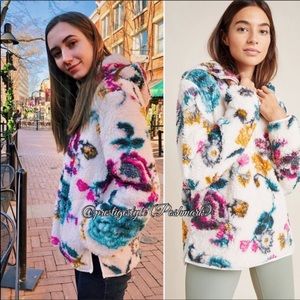Anthropologie Rosemarie Hooded Sherpa jacket